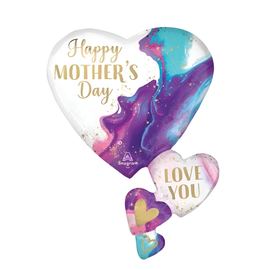 Anagram 30” Mother’s Day Alluring Marble Hearts